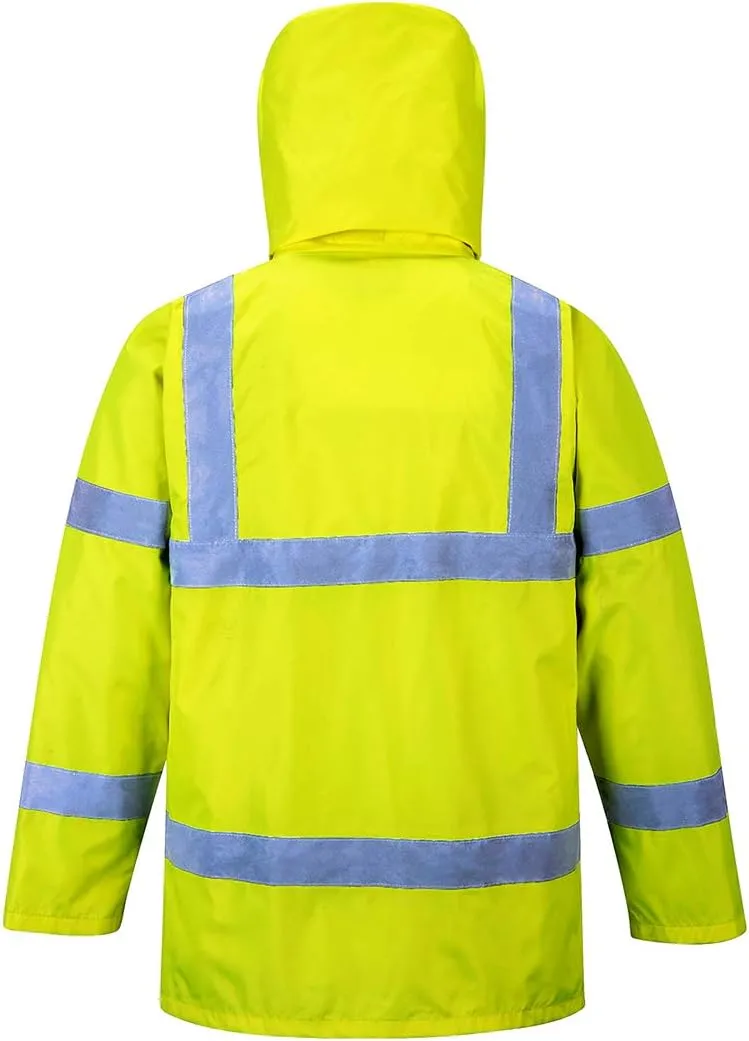 Portwest Lite Traffic Jacket Hi Vis Viz Insulated Safety Visability Work Bomber ANSI 3, Yellow, 6XL