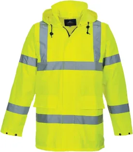 Portwest Lite Traffic Jacket Hi Vis Viz Insulated Safety Visability Work Bomber ANSI 3, Yellow, 6XL