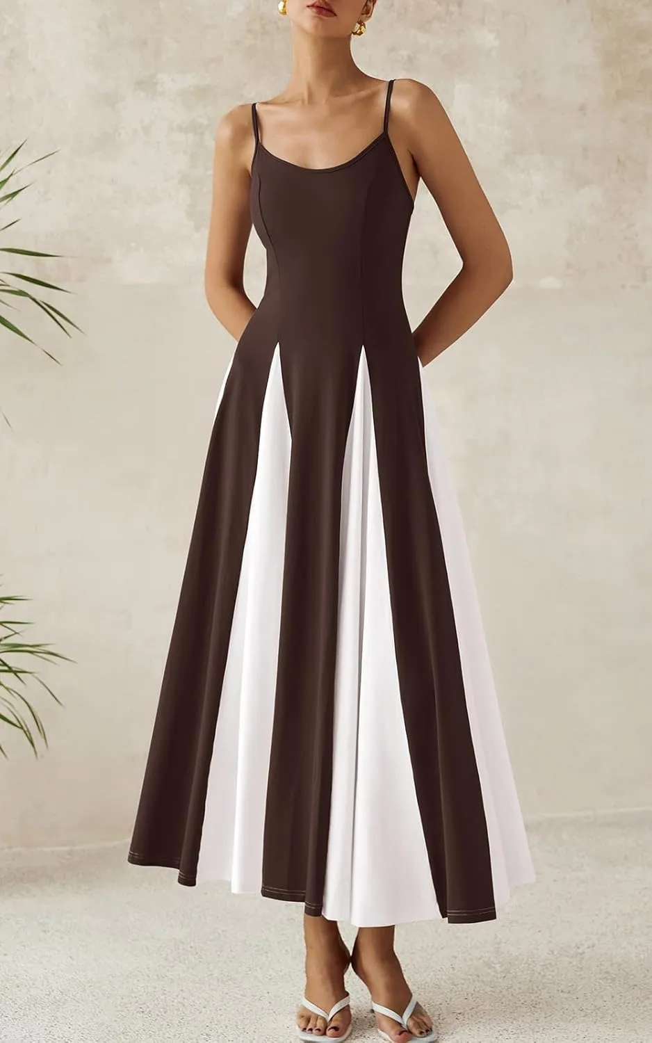 PRETTYGARDEN Spaghetti Strap Backless Summer Dresses for Women 2025 Flowy Maxi Dresses Sleeveless Wedding Guest Dress