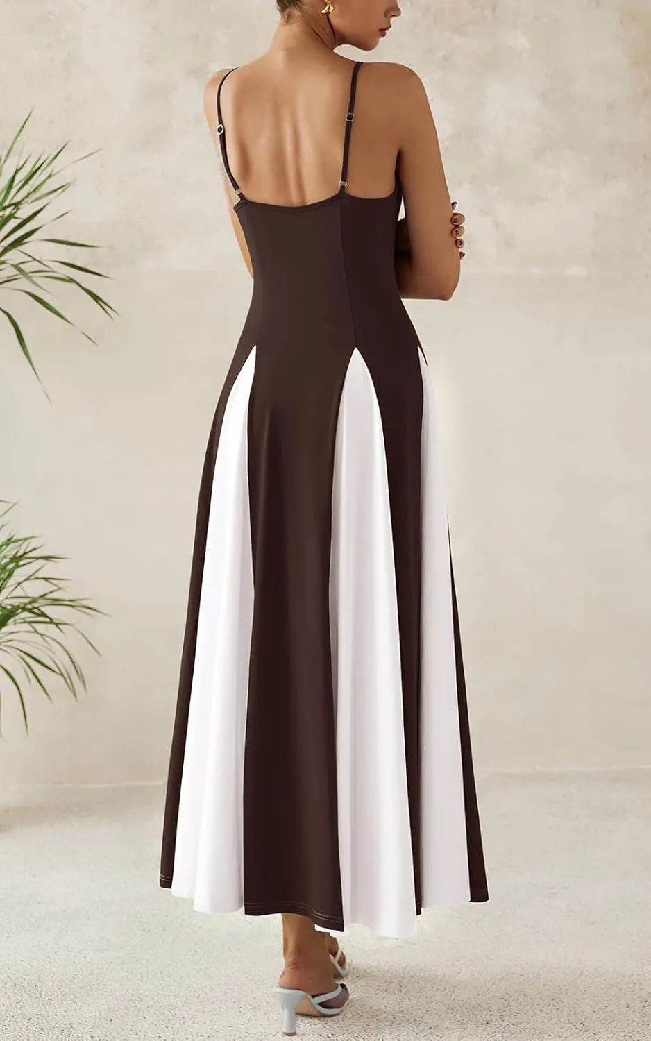PRETTYGARDEN Spaghetti Strap Backless Summer Dresses for Women 2025 Flowy Maxi Dresses Sleeveless Wedding Guest Dress