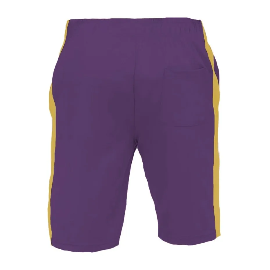 Purple & Yellow Stripe Shorts