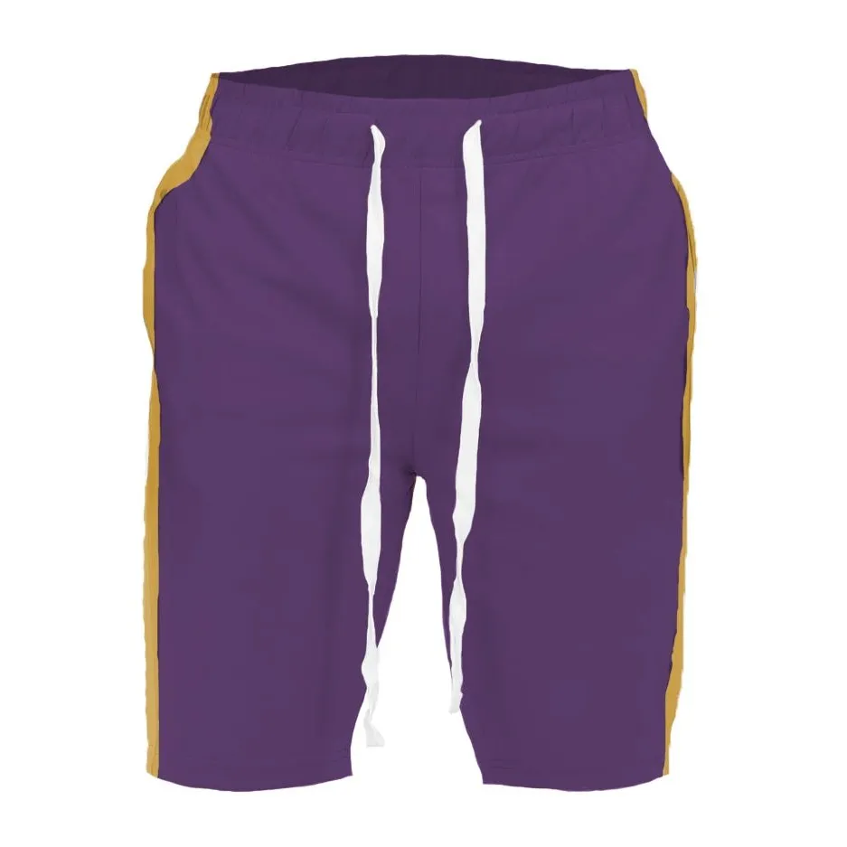Purple & Yellow Stripe Shorts