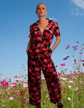 "Roses" Velvet Coverall