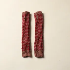 Red - Kumaun Hand Knitted Woolen Hand Warmer 119