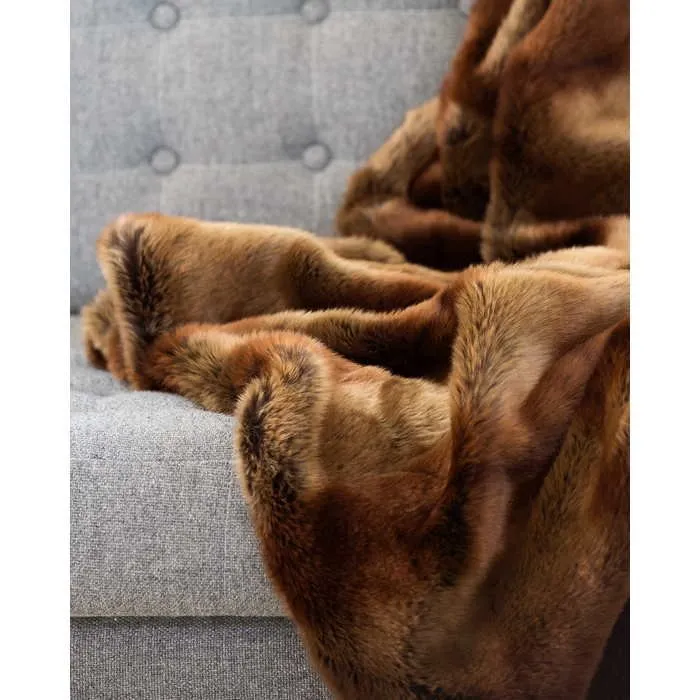 Red  Lemur Throw (Faux Fur)