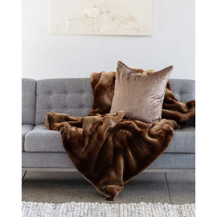 Red  Lemur Throw (Faux Fur)