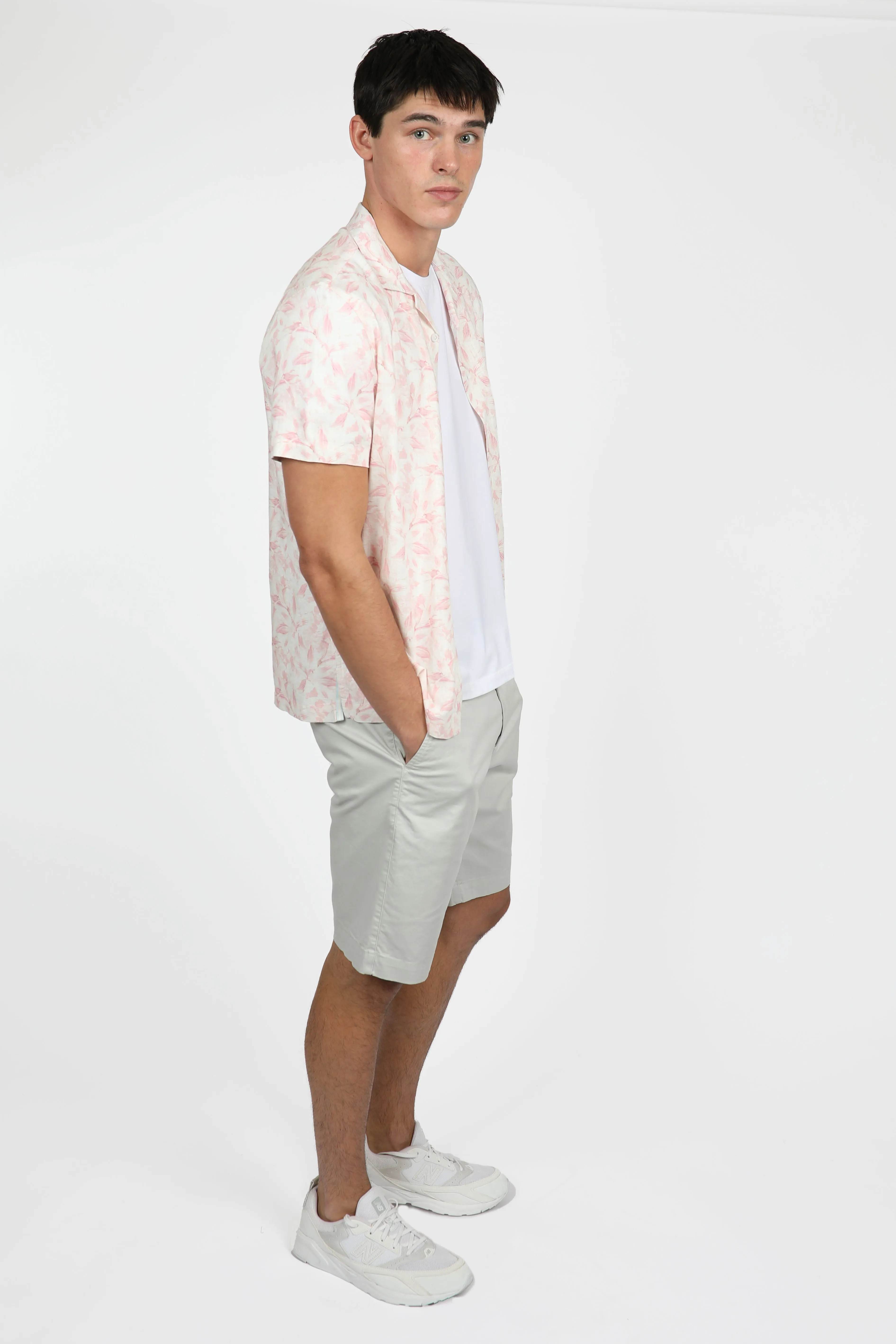 Relaxed Fit Floret Cuban Collar Shirt