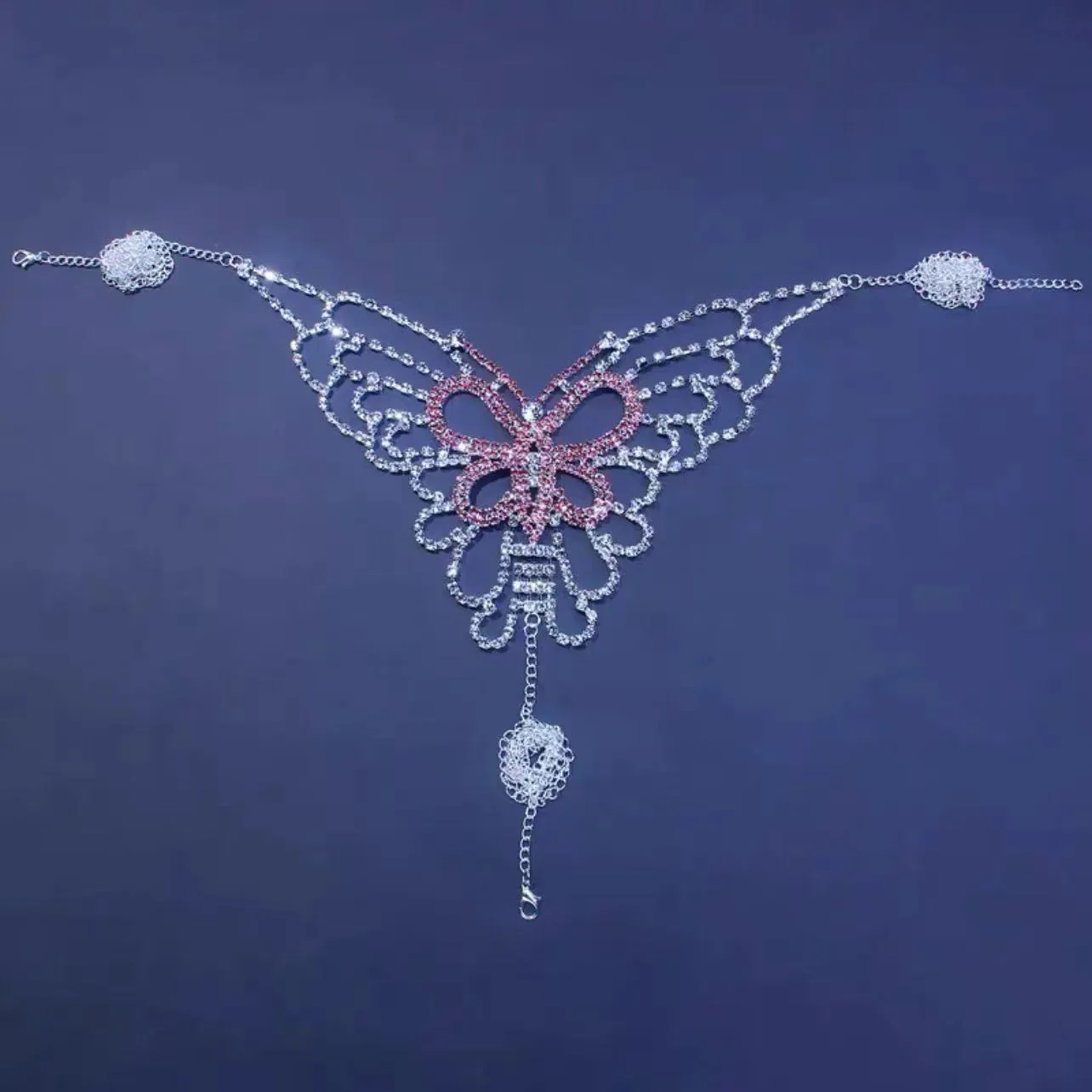 Rhinestone Butterfly Bra Sets
