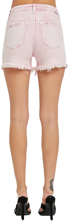 Risen Colored Fray Hem Shorts