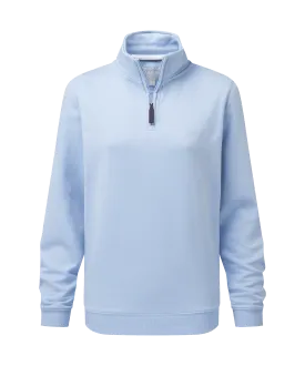 Sennen Cove Quarter Zip Sweatshirt - Sky Blue