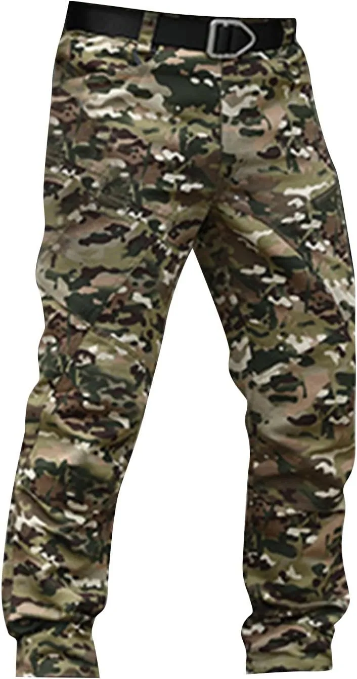 Tactical Hiking Cargo Pants for Men Ripstop Waterproof Stretch Pants Pockets Breathable Utility Outdoor Apparel