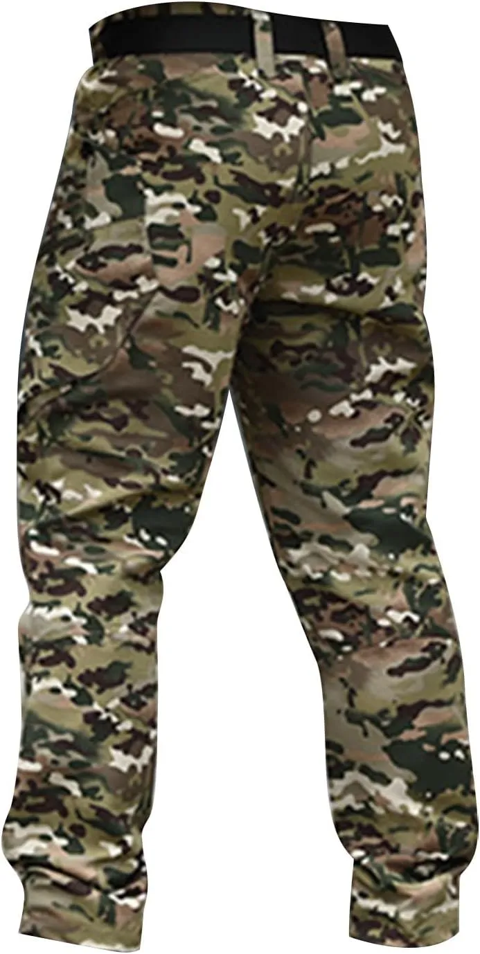 Tactical Hiking Cargo Pants for Men Ripstop Waterproof Stretch Pants Pockets Breathable Utility Outdoor Apparel