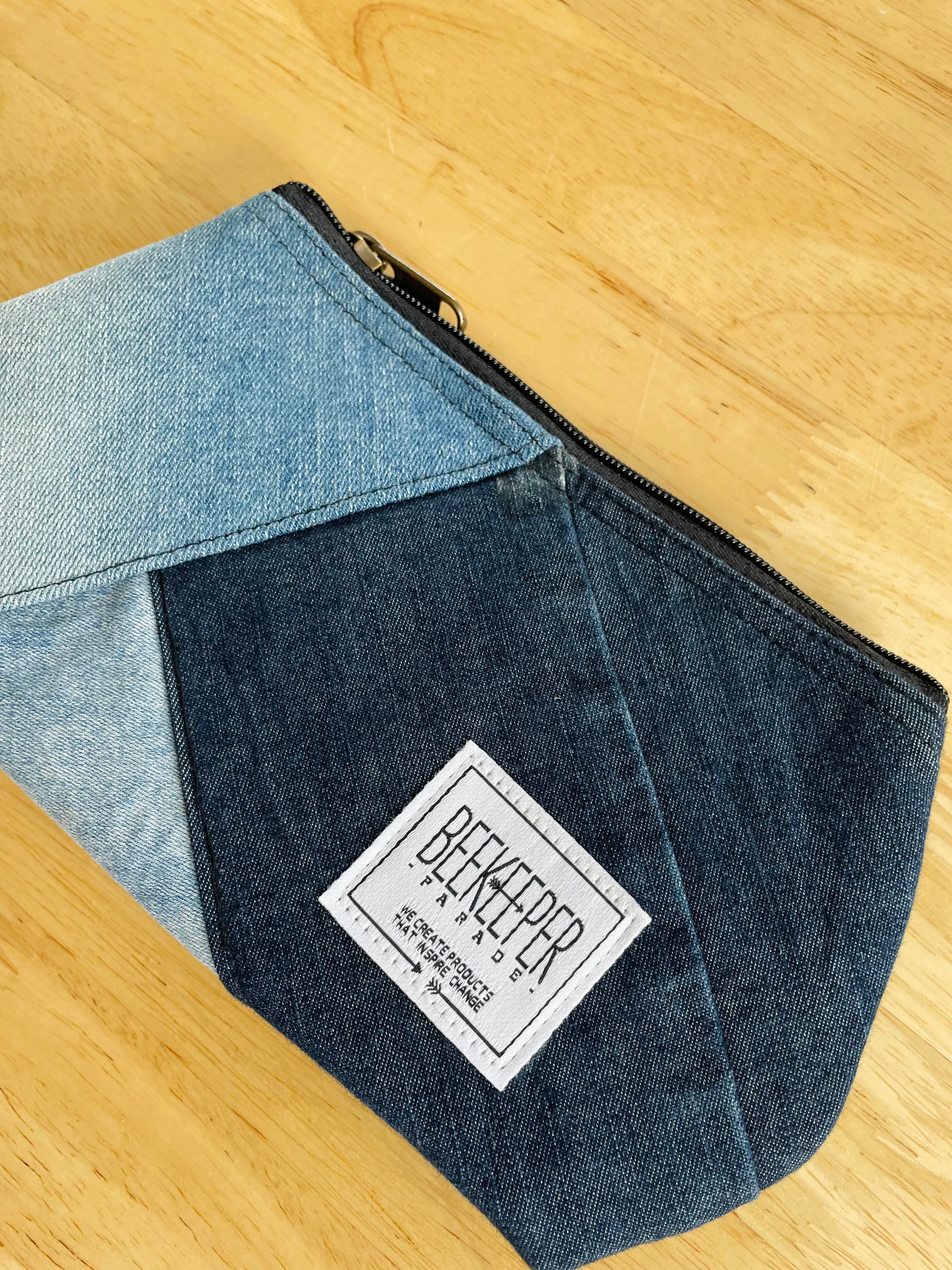 The Denim Patch 👖 Small Toiletry   Makeup Bag