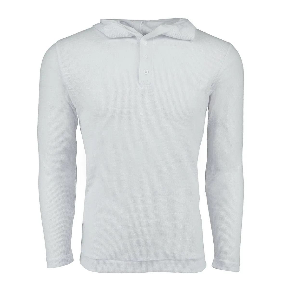 True Rock Men's Waffle Knit Henley Hoodie