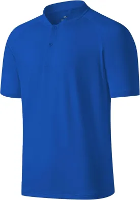 Willit Men's Tennis Shirts Golf Polo Quick Dry Lightweight Casual Short Sleeve Henley Shirt UPF 50 