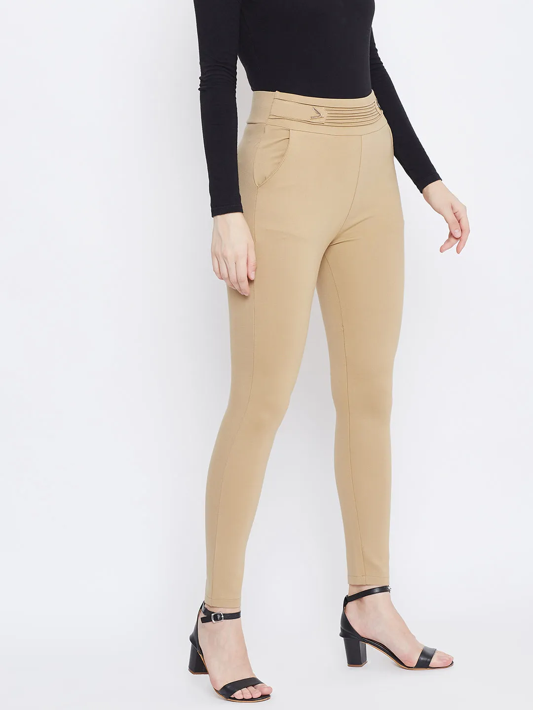 Women Fawn Solid Jeggings