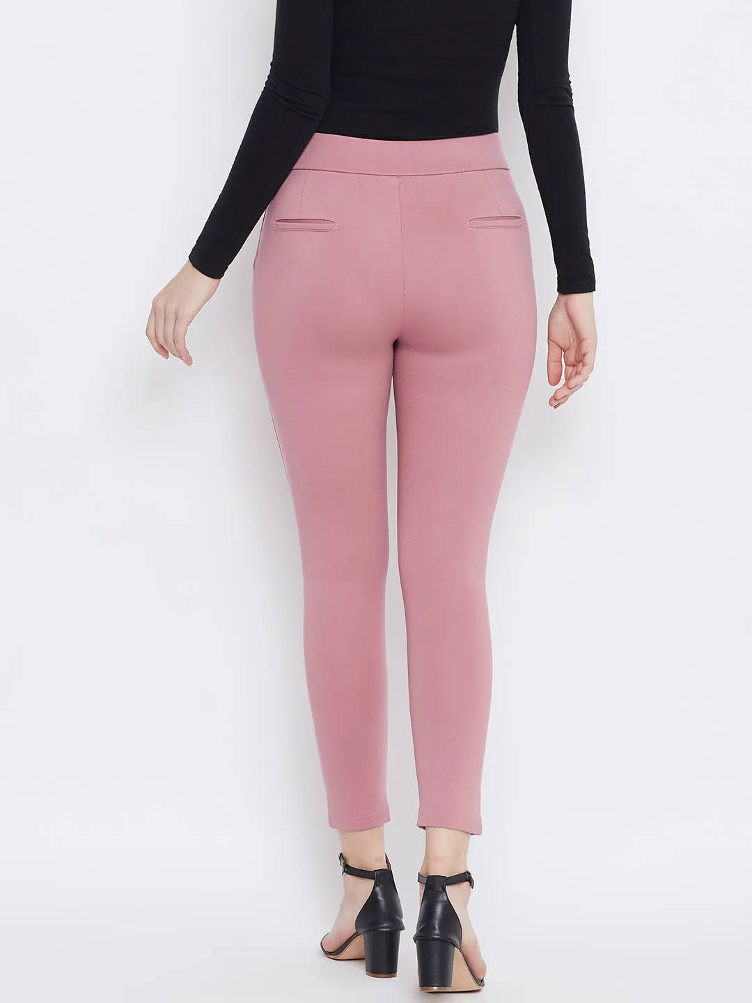 Women Pink Slim Fit Jeggings