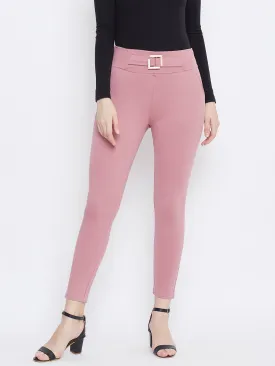 Women Pink Slim Fit Jeggings
