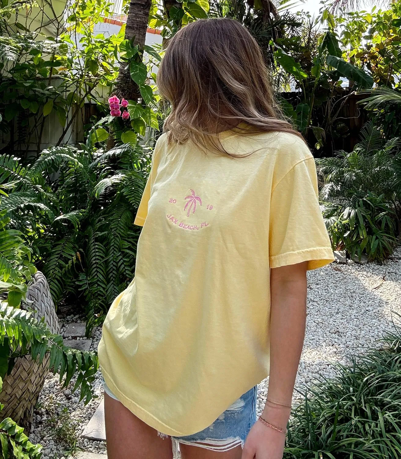 Womens Oversized Vintage Flower T-Shirts Preppy Western Graphic Tees Tops Y2k Ocean Coastal Summer Beachy T Shirts